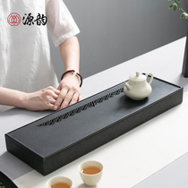 Yuanyun innovative drawer type Wujin Stone tea tray water storage and drainage dry bubble three-in-one small black gold stone stone tea tray