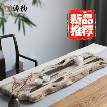 Source Rhyme Home Large Wood Fossil Stone Tea Table Tea Tray Drain Tea Sea Wood Fossil Merit Tea Furniture