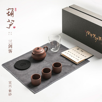 Source rhyme Yixing original mine Purple Sand Pot Pure All Hand Kungfu Bubble Teapot Tea Set Kung Fu Teapot Tea Tea