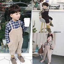 Qiao Baojia Spring and Autumn New Products Men and Women Big Pit Corduroy Two-color Strict Strings Childrens Strings