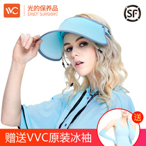 VVC Sunscreen Hat Summer Holt South Korea Outdoor Sun Hat Face UV Shading Hat Youth Edition