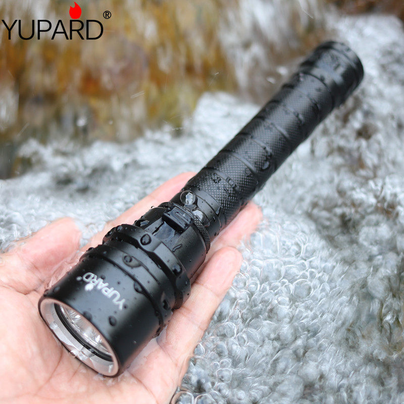 3 XM-L2 LED diving flashlight strong light diving long shot underwater waterproof T6 yellow light night diving light