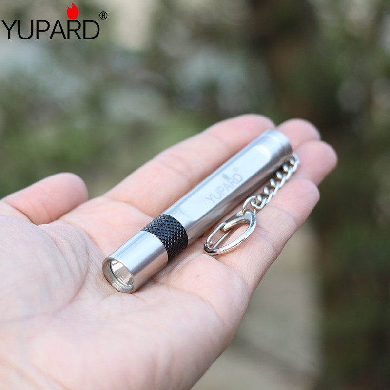Superior Leopard Stainless Steel Mini Glare flashlight Wildcamp outdoor Far-shot Q5 LED AAA 10440 Lithium battery