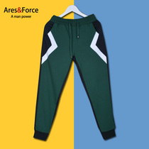 Ares & Force autumn large size mens pants Contrast splicing pants loose elastic fat fat fat big sweatpants