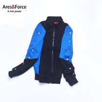 Large size mens side White button split large size sweater trendy man plus fat increase Sports and Leisure color hip hop coat