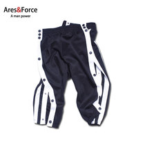 Ares & Force Hip Hop Full Open Dunk Pants Capri pants Big Pants Plus Size ins Tide Plus Size Men