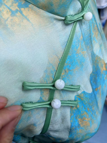 Ретро ципао, платье, длинная юбка, китайский стиль