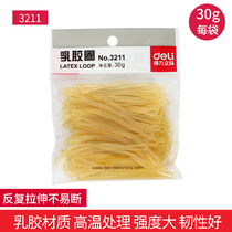 Del rubber band 3211 cowhide band office supplies rubber ring latex ring tensile high temperature resistant 30g tie bar