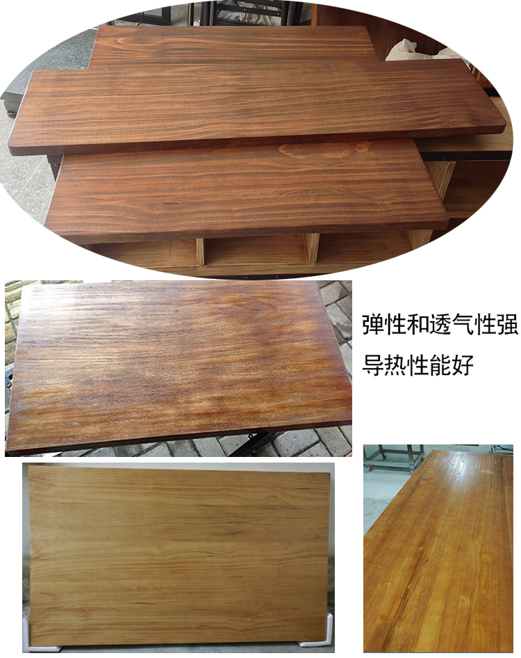 Old Elm Wood Solid Wood Panel Wall Kệ Board Desktop Bảng tùy chỉnh Wordboard Kệ Workbench Desktop - Kệ kệ sắt 3 tầng