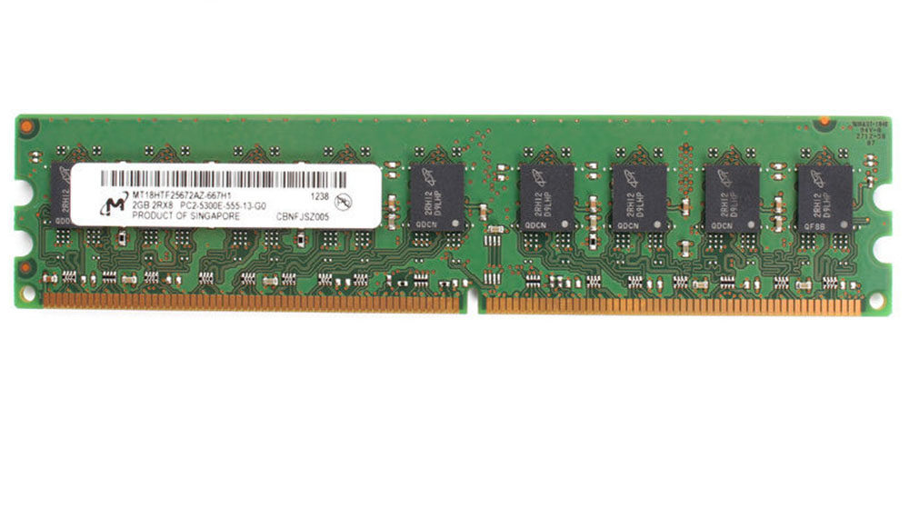 Micron MT18HTF25672AZ-667H1 2GB 2RX8 DDR2 667 ECC Server Memory