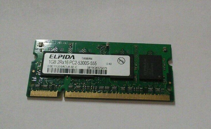 RBEDA 1GB 2Rx16 PC2-5300S-555 EBE11UE6ACUA-6E-E notebook memory bar