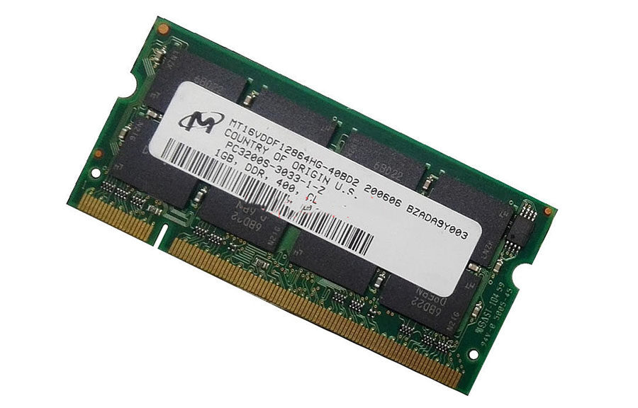 MT16VDF12864HY-40BF2 Magnesium MT 1GB DDR 400 CL3 PC3200 notebook memory