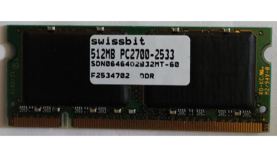 Swissbit SDN0646402B32MT-60 512M DDR-333 PC2700-2533 industrial control memory