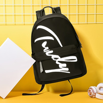 Bistatide Twin Shoulder Bag Mens Chains Letters Backpack Waterproof Fashion Trends High School Girls School Bags Women