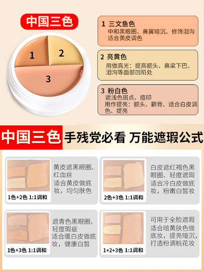 Phantom of the Opera Concealer Sample Concealer Palette Chinese Limited Three-Color Six-Color Dark Circles Tear Trough Mask Test Color