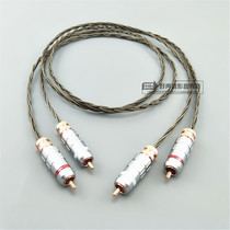 Ribbon oding fever signal wire hifi silver plated audio wire plated red copper RCA double lotus signal line
