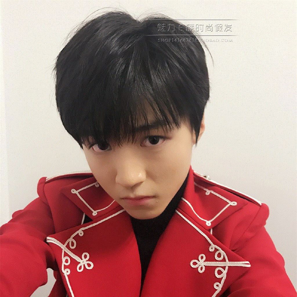 男士假发短发韩版帅气学生逼真男生短直发自然蓬松男女通用假发套