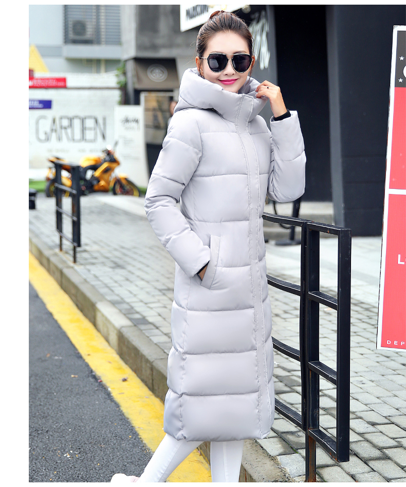Áo khoác cotton mùa đông mới 2018 dài qua đầu gối phiên bản Hàn Quốc của bộ đồ cotton chống mùa rộng áo khoác cotton dày áo măng tô nữ