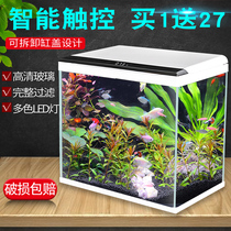 Songbao high-end ultra-white glass fish tank ecological lazy aquarium landscape real water grass small desktop goldfish tank