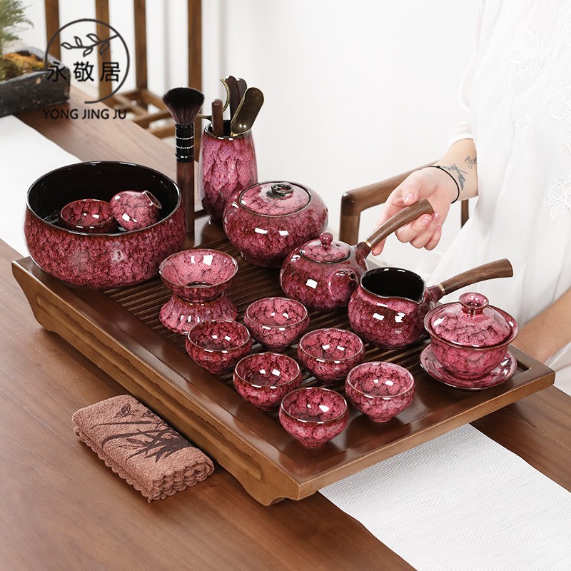 Yongjing Kung Fu Tea Set set of Kin Kung Kin Gift Household Tea Bowl Tea Cup set