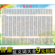 Primary School students near synonyms antonyms Daquan Chinese idiom classification training synonyms near antonyms wall stickers