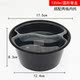 hộp cơm văn phòng cắm điện 1250/15/1750 / 2000ml hai lớp một lưới hai lưới đen hộp tròn hộp cơm trưa hộp đựng thức ăn mang đi - Hộp cơm điện sưởi ấm hộp cơm điện lock and lock