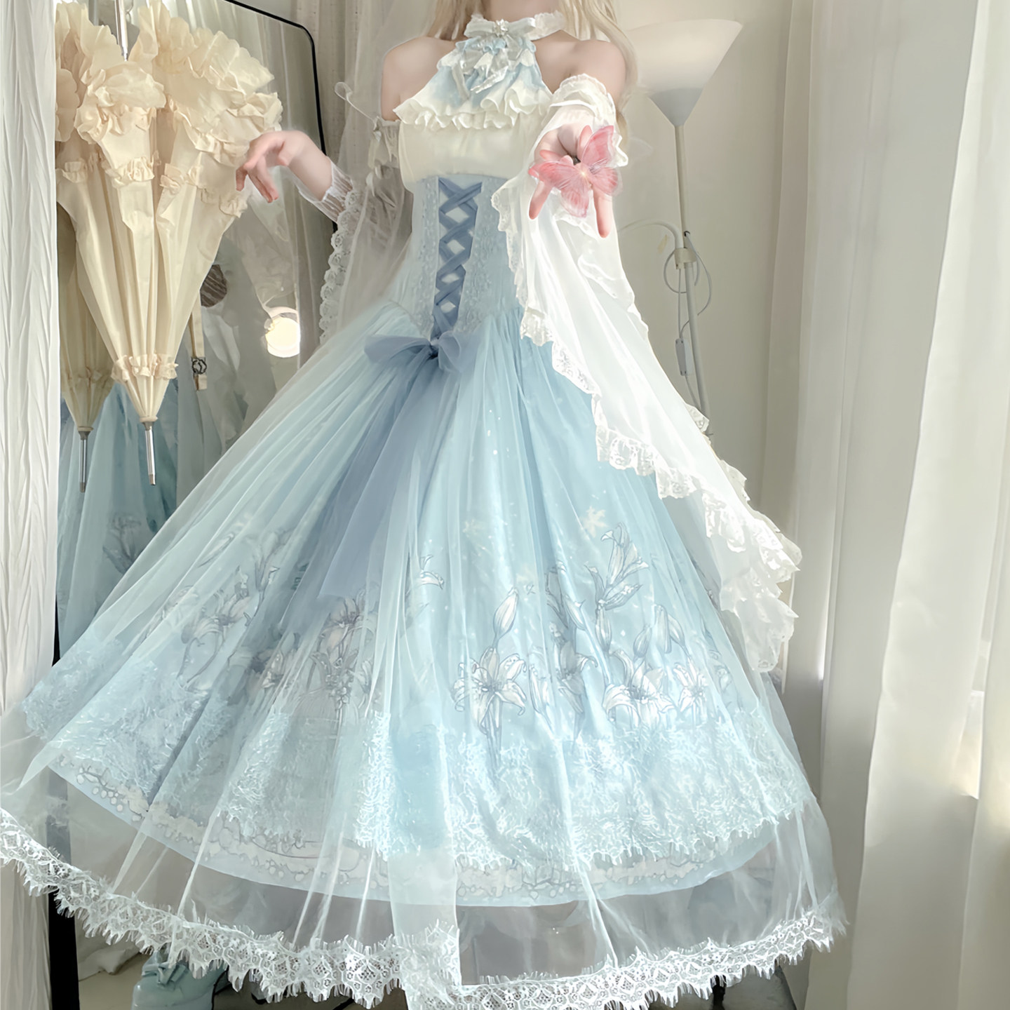 原创正版冰雪百合洛丽塔甜美花嫁礼服,优雅公主连衣裙推荐_lolita洛丽塔连衣裙_淘宝游戏网