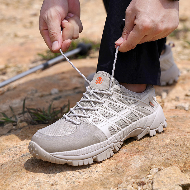 Shanggo hiking shoes men and women hiking shoes lightweight breathable waterproof non-slip outdoor sports shoes travel mountain climbing off-road shoes