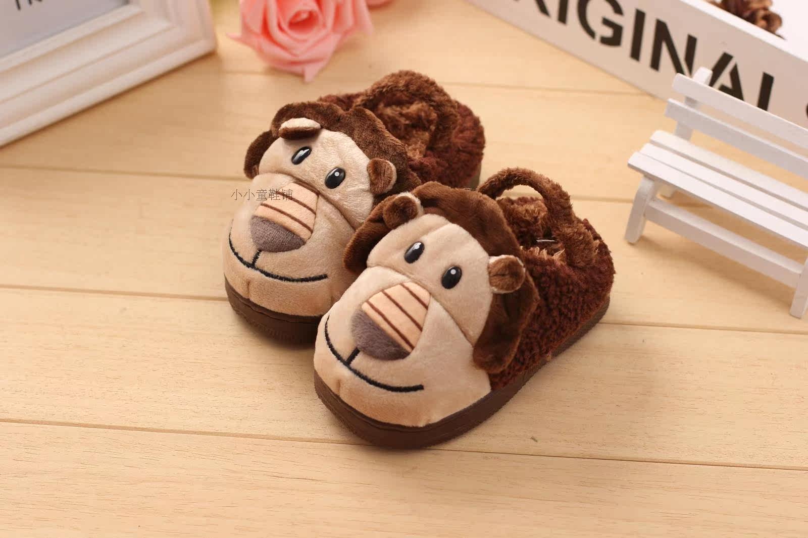 Pantoufles enfants en suède pour hiver - semelle caoutchouc - Ref 1010583 Image 18