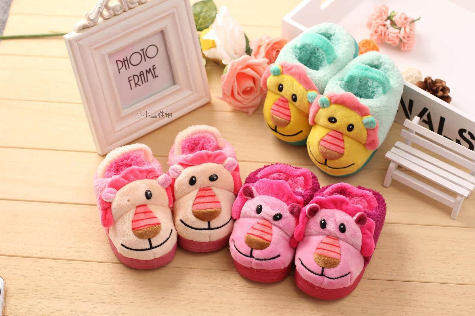 Pantoufles enfants en suède pour hiver - semelle caoutchouc - Ref 1010583 Image 11