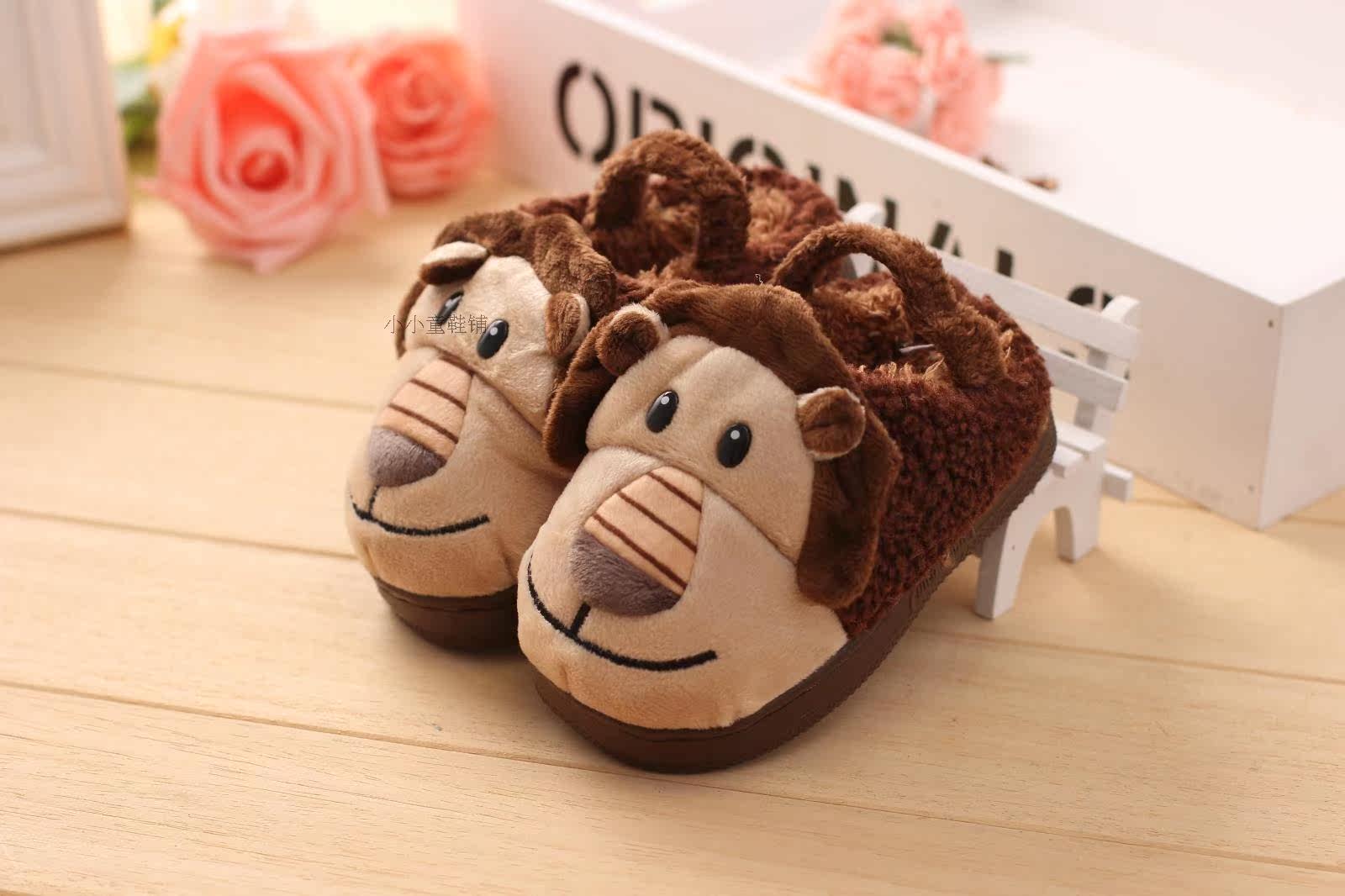 Pantoufles enfants en suède pour hiver - semelle caoutchouc - Ref 1010583 Image 17