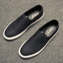 Mens shoes summer breathable Korean version of Lofu shoes mens British one pedal shoes mens casual lazy shoes