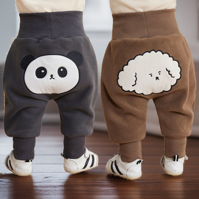 厚手のベビー用大 PP パンツ プラス ベルベット 男女兼用 アウターウェア 春秋冬服 ベビー 新生児 冬 PP 暖かいパンツ 男の子