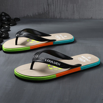Flip-flops mens summer slippers mens outer wear 2021 new non-slip all-match outdoor beach leisure Korean sandals and slippers