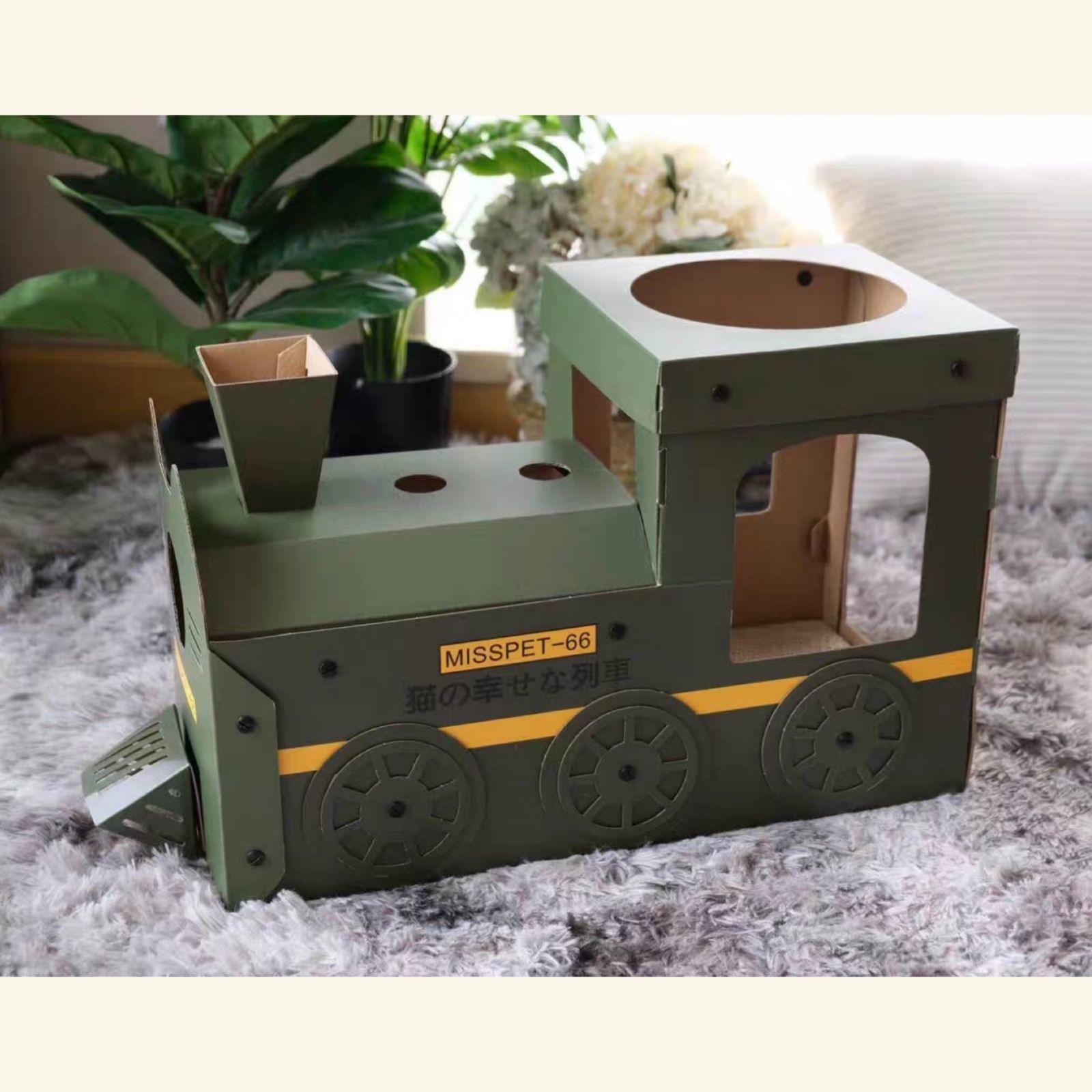 Cat girl Misspet Hokkaido fire truck small train cat scratching board car police car grinding claw toy