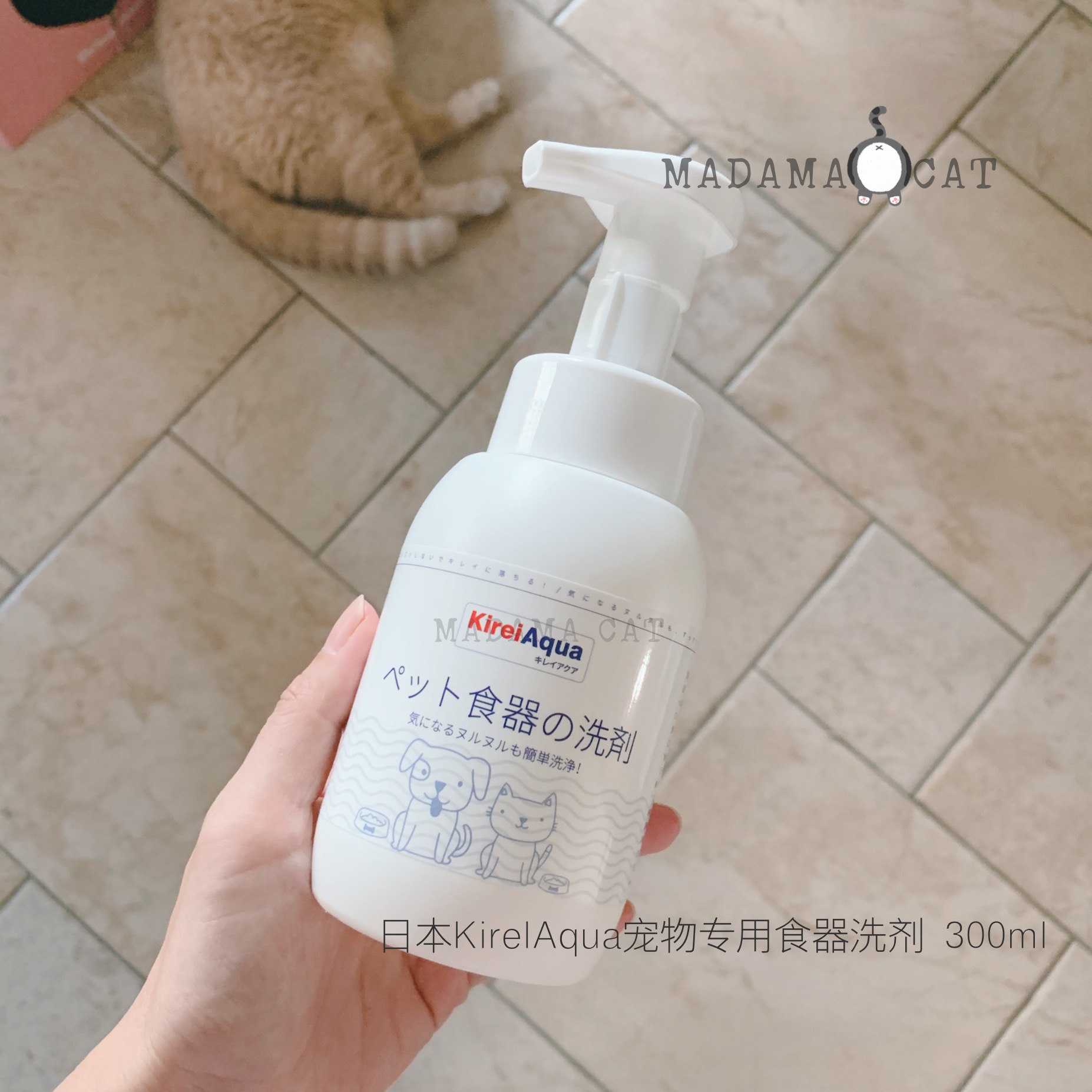 Japan Original Imported KireiAqua Chi Li Pet Food Machine Detergent 300ml Cat Bowl Cleaning