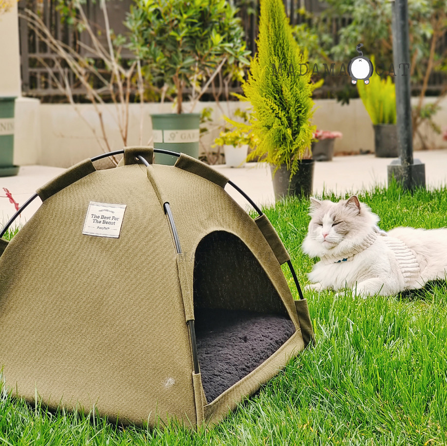 MADAMA CAT Kitty Kitty Camping Life Tail Life Semi-enclosed Cat House Cat Tent