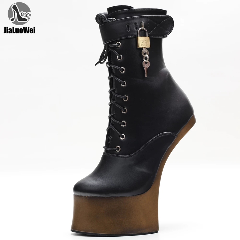 Bitter Moon 2022 New Model Horseshoe High-Heeled Short Boots 18cm Sky-High Waterproof Platform Nightclub Role-Playing