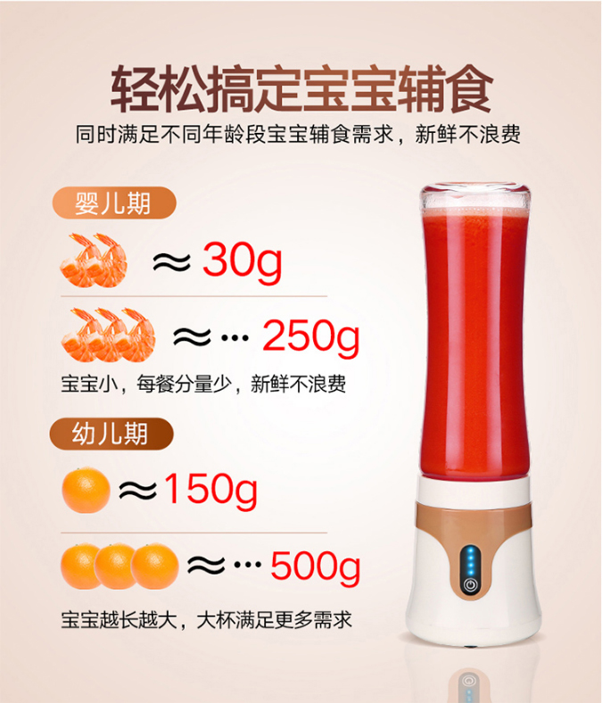 máy ép trái cây bluestone Juice Cup Mini Electric Fry Fry Máy ép trái cây Máy ép trái cây nhỏ Ký túc xá Rau quả máy ép cầm tay