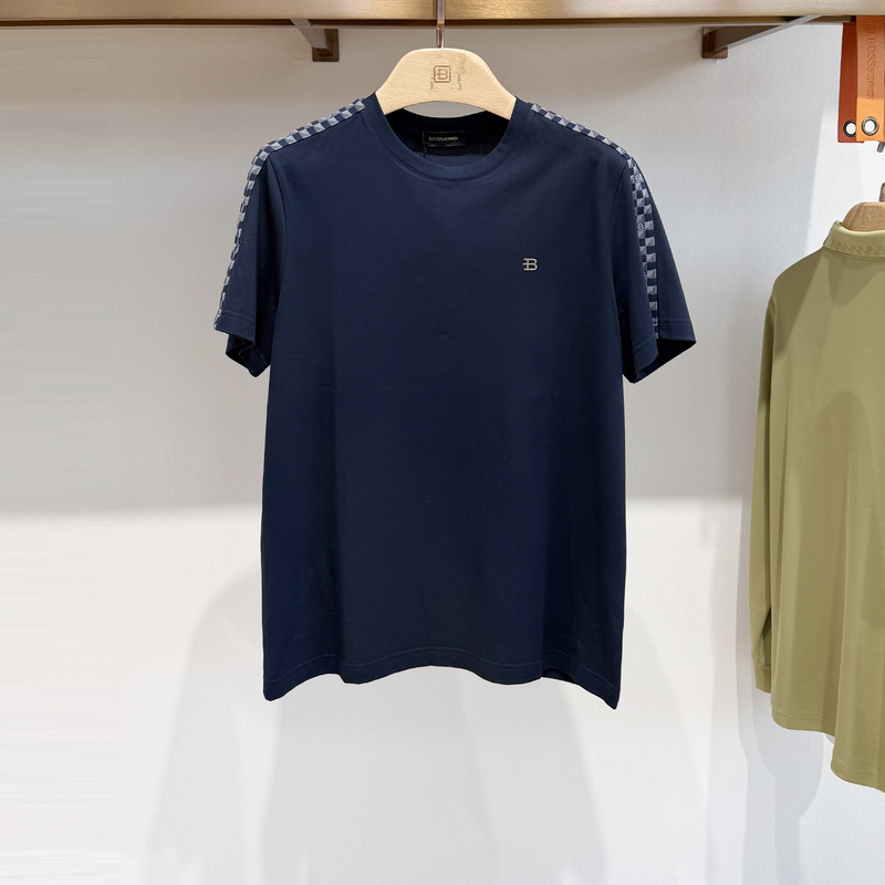 Bosssunwen Summer Men's Breathable Easy-Care Short-Sleeve T-Shirt Casual Fashion Knitwear