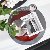 Koket Coe Nordic model room Western tableware set soft table silver knife fork acrylic disc