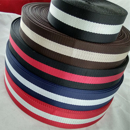 4cm wide colored nylon webbing backpack belt luggage belt shoulder bag belt glossy thickened encrypted striped webbing