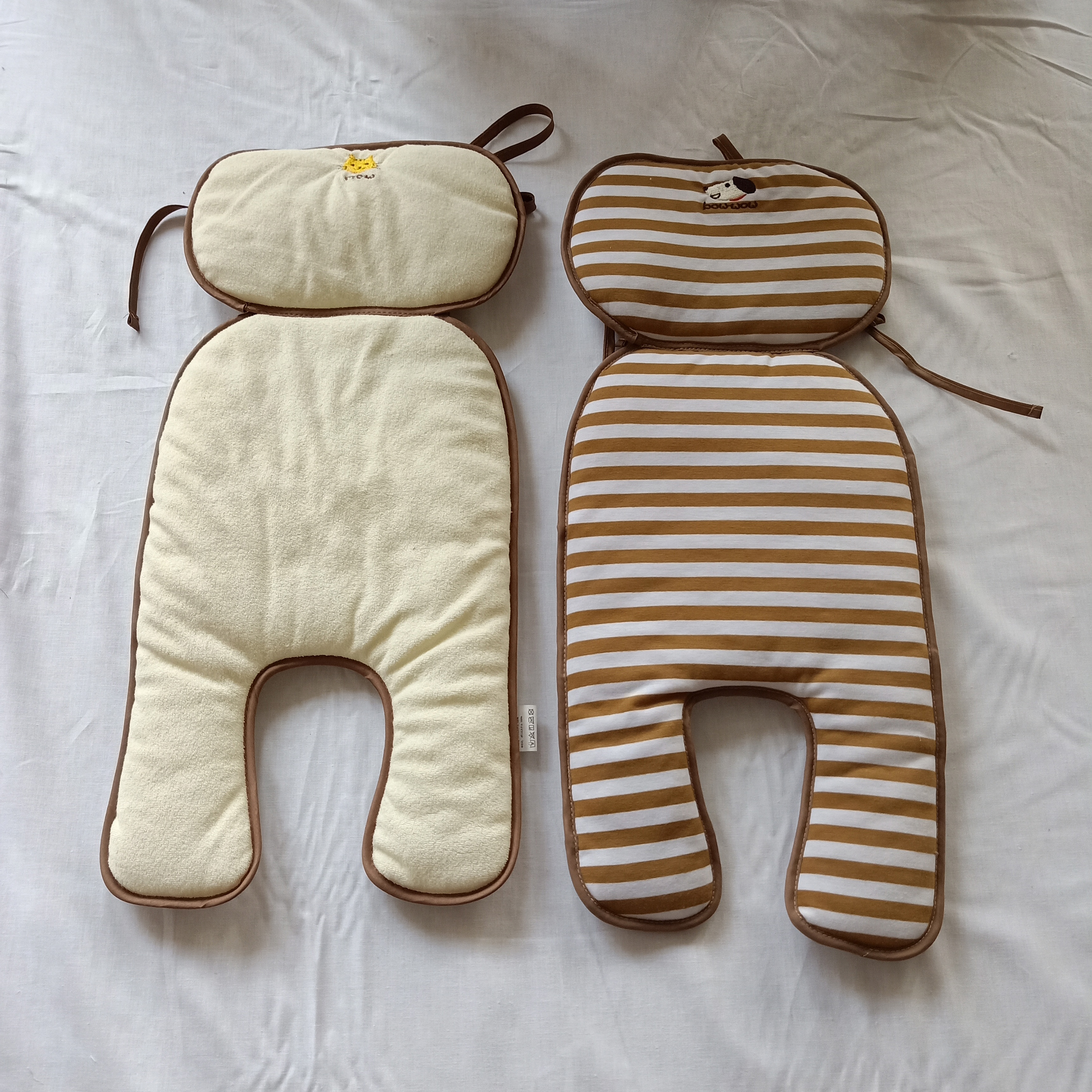 Baby brown rice towel cloth small chair cushion two-piece group stroller safety seat umbrella car dining chair cushion cotton cushion four seasons pass