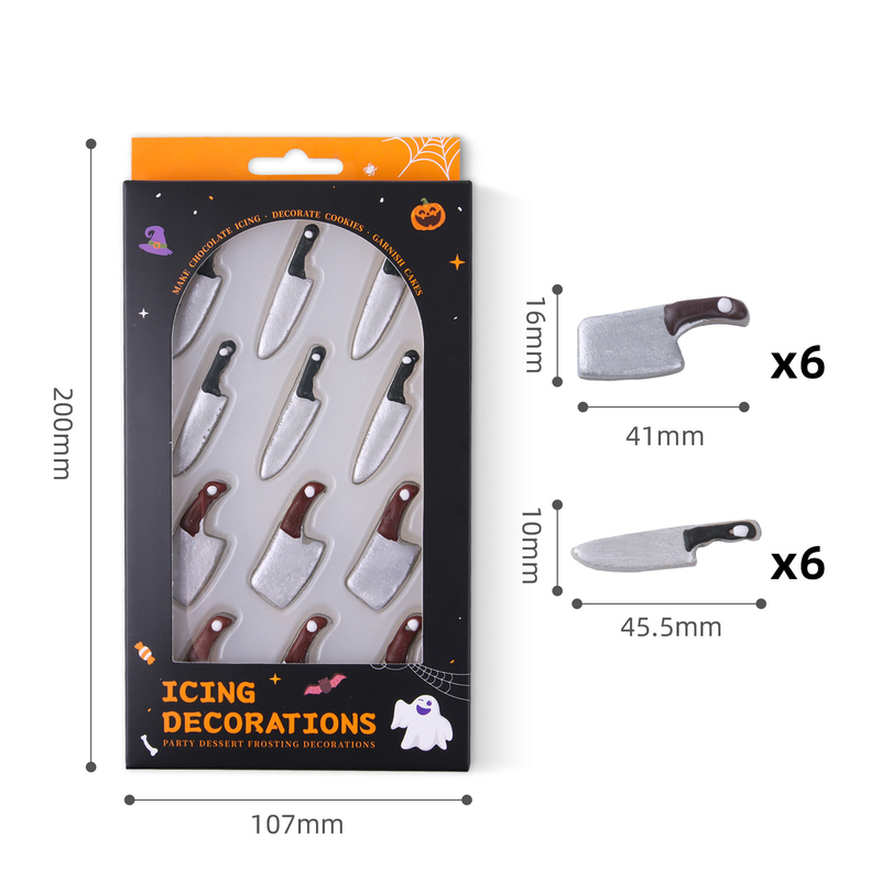 Trendy Halloween Kitchen Knife for Baking Cake Decorations, Edible Sugar Beads, Knife-Shaped Eyes, Edible Baking Decorations, Candy Trendy Halloween Kitchen Knife for Baking Cake Decorations, Edible Sugar Beads, Knife-Shaped Eyes, Edible Baking Decorations, Candy