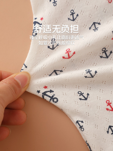 夏季儿童纯棉背心男童薄款打底衫宝宝无袖T恤小男孩吸汗透气跨栏 — 5