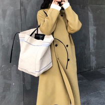 Autumn 2021 new autumn and winter large size womens clothing Korean version of the small man wool coat cashmere coat thickened
