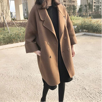 Autumn short little man 2021 new autumn and winter wool coat cashmere coat large size womens thickening