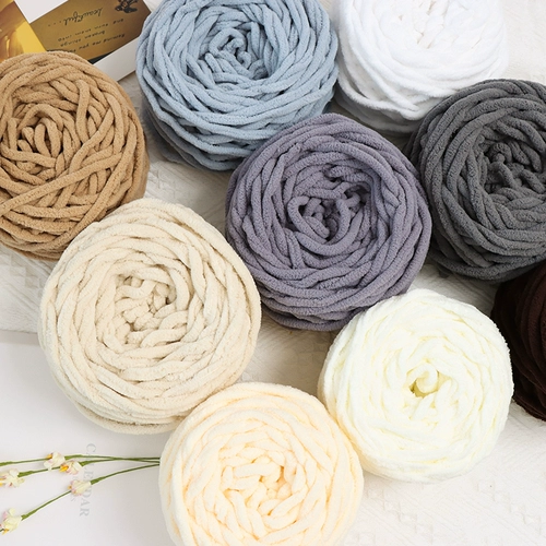 Ледяная полоса Линия толстая шерсть шерсти, ручная ручная кожа, мягкая тканая и плетенная ручная ручная крючка для рук парня.