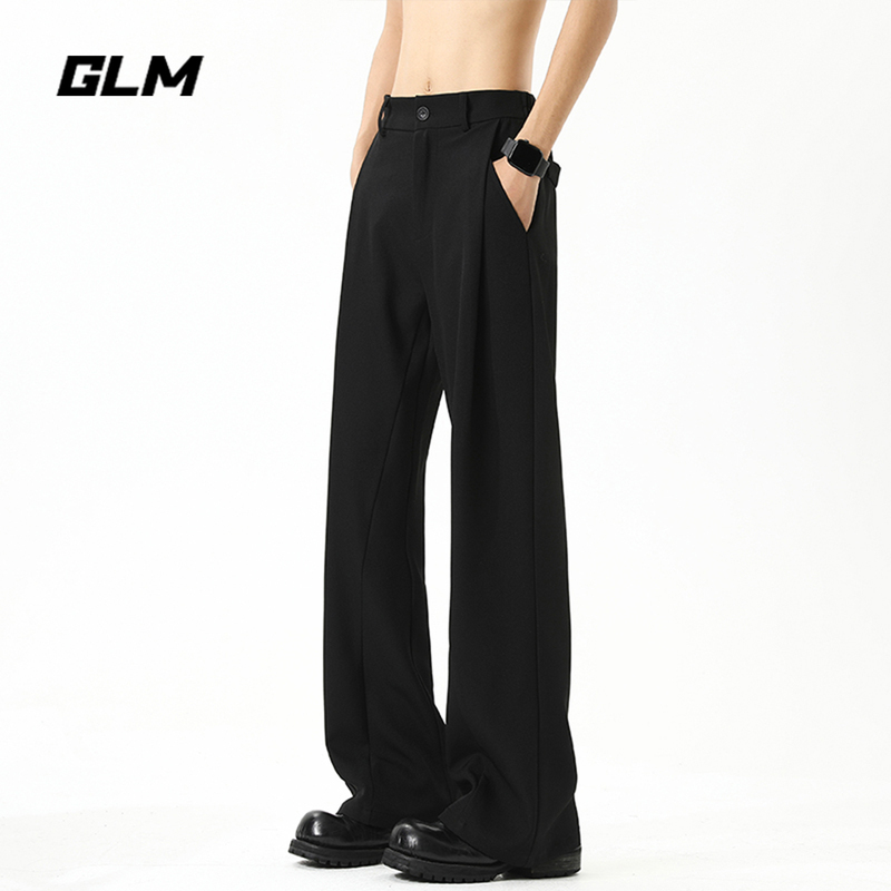 Glm Official Authentic American-Style Cleanfit Black Drapey Dress Pants for Men, Summer 2026, Super Popular and Very Stylish Pants