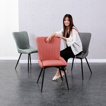 Chair Backrest Brief Restaurant Soft Bag Hotel With Nordic Dining Chair Mesh Red Creativity Dining Table And Chairs Combined Stool Home